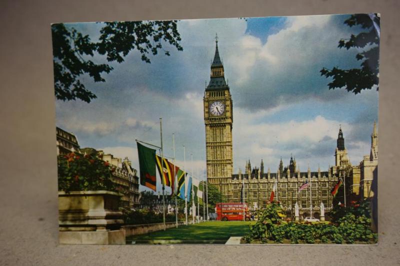 London Big ben 1974 - Gammalt vykort - skrivet 