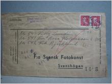 Försändelse med stämplade frimärken - Barlingbo 13/8 1934