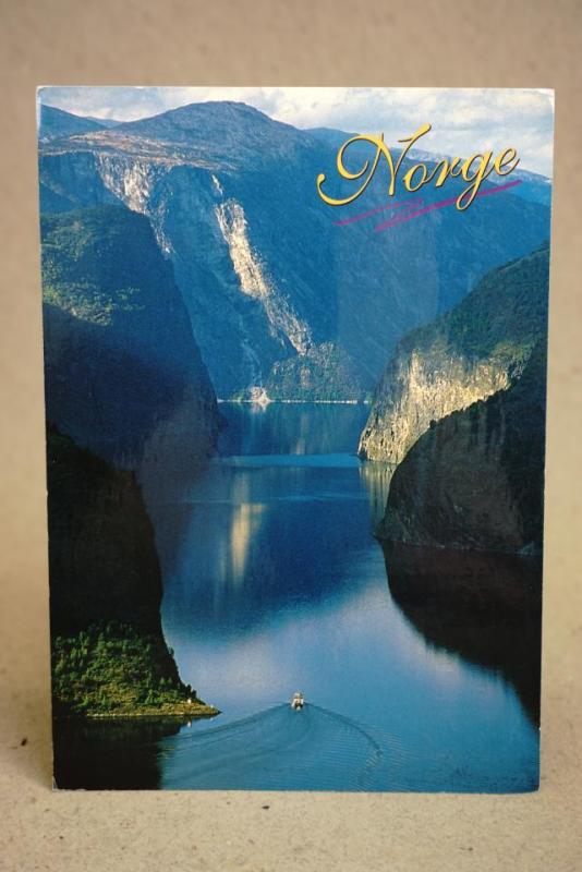 Aurlandsfjorden fint stämplat vykort