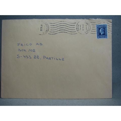 Äldre brev med frimärke - stämplat Sandefjord C 1984