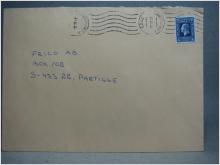Äldre brev med frimärke - stämplat Sandefjord C 1984