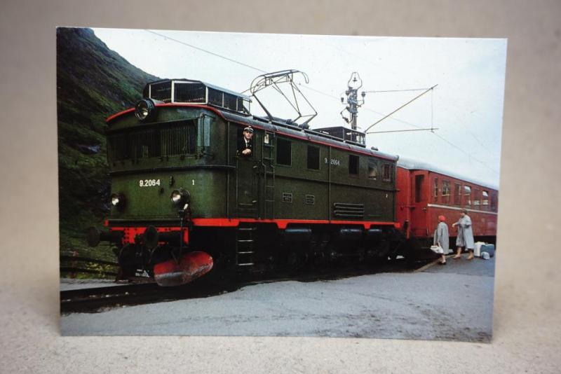 NSB el lok på Myrdal station 1963 Norway Evenemangstämplat vykort 1987