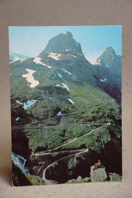 Romsdal Trollstigveien Norge - Äldre oskrivet vykort 