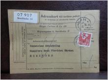 Frimärken  på adresskort - stämplat 1962 - Stockholm 14 - Munkfors 