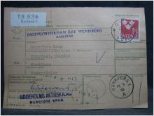 Adresskort med stämplade frimärken - 1963 - Karlstad 1 till Munkfors 1