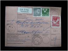 Adresskort med stämplade frimärken - 1964 - Katrineholm till Munkfors