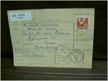 Paketavi med stämplade frimärken - 1964 - Lund 1 till Sunne