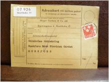 Frimärken på adresskort - stämplat 1962 - Stockholm 14 - Munkfors 