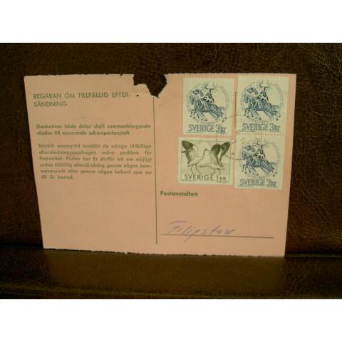 Paketavi med stämplade frimärken - 1972 - Filipstad 