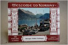10 stycken äldre bilder i en folder Norge Trollstigen Norway Geiranger Valldal Trollstegen