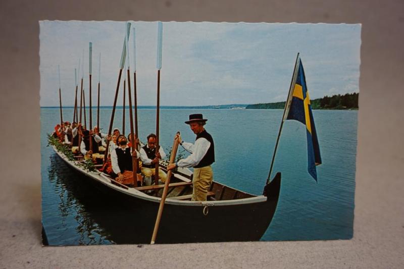 Folkliv Dalarna - Kyrkbåt på Siljan