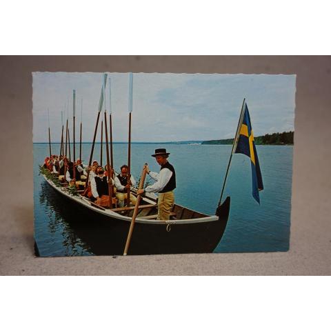 Folkliv Dalarna - Kyrkbåt på Siljan