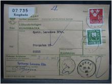 Adresskort med stämplade frimärken - 1964 - Kungsbacka till Sunne