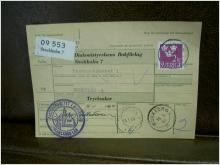 Paketavi med stämplade frimärken - 1964 - Stockholm 7 till Munkfors