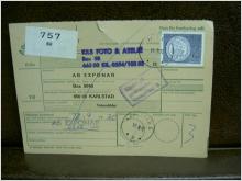 Paketavi med stämplade frimärken - 1972 - Kil till Karlstad 5