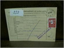 Paketavi med stämplade frimärken - 1962 - Degerfors till karlstad