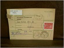 Paketavi med stämplade frimärken - 1962 - Mjölby till Munkfors
