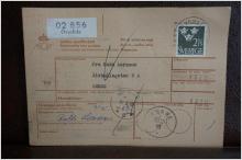 Frimärke på adresskort - stämplat 1963 - Överlida - Sunne
