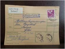 Frimärken på adresskort - stämplat 1964 - Karlstad 1 - Sunne