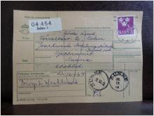 Frimärken  på adresskort - stämplat 1964 - Solna 3 - Sunne