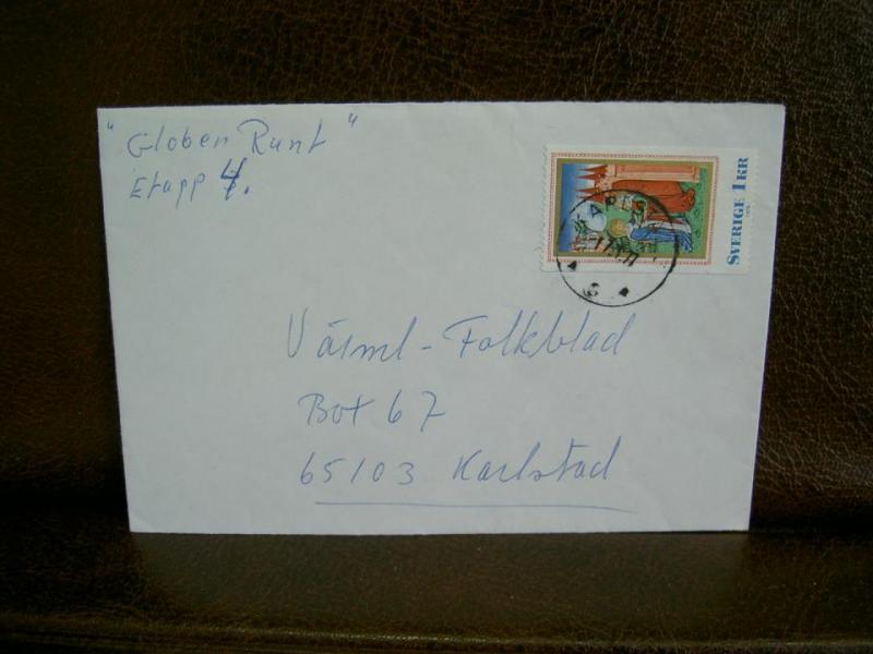 Paketavi med stämplade frimärken - 1977 - Karlstad 3 till Karlstad