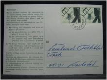 Adressndringskort med stämplade frimärken - 1972 - Munkfors