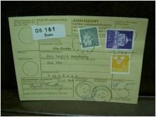 Paketavi med stämplade frimärken - 1967 - Kosta till Frykåsen