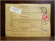 Frimärken på adresskort - stämplat 1961 - Solna 1 - Karlstad
