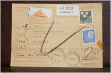 Postförskott + Frimärken på adresskort - stämplat 1964 - Stockholm 1 - Bäckhammar