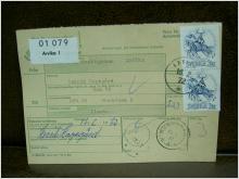 Paketavi med stämplade frimärken - 1972 - Arvika 1 till Munkfors 2