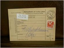 Paketavi med stämplade frimärken - 1961 - Göteborg 1 till Deje