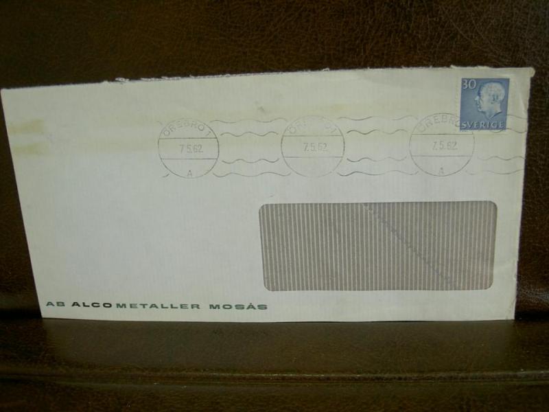 Paketavi med stämplade frimärken - 1962 - Örebro 1