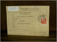 Paketavi med stämplade frimärken - 1961 - Stockholm 3 till Deje