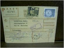 Paketavi med stämplade frimärken - 1972 - Göteborg 8 till Karlstad 1