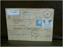 Paketavi med stämplade frimärken - 1972 - Klippan till Karlstad