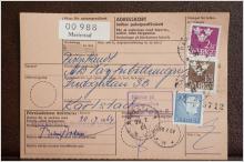 Frimärken på adresskort - stämplat 1964 - Mariestad - Karlstad