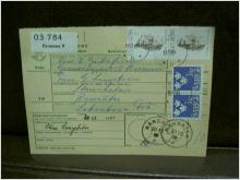 Paketavi med stämplade frimärken - 1965 - Bromma 9 till Ransäter