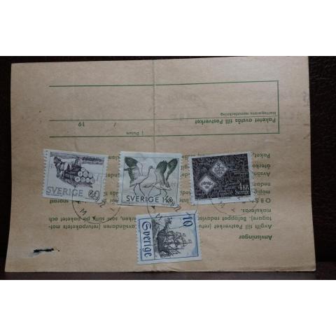 Poststämplat  adresskort med  frimärken  - Karlstad