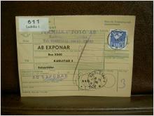 Frimärken  på adresskort - stämplat 1965 - Ludvika 1 - Karlstad 5