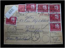 Adresskort med stämplade frimärken - 1964 - Bäckefors till Munkfors