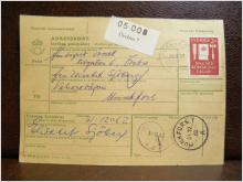 Frimärken på adresskort - stämplat 1962 - Örebro 7 - Munkfors 