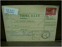 Paketavi med stämplade frimärken - 1964 - Anderstorp till Munkfors 1