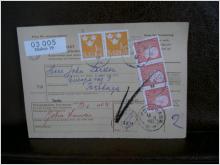 Paketavi med stämplade frimärken - 1964 - Malmö 19 till Forshaga