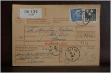  Frimärken på adresskort - stämplat 1963 - Fritsla - Sunne