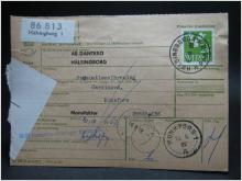Adresskort med stämplade frimärken - 1962 - Hälsingborg till Munkfors