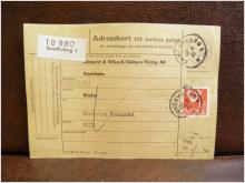 Frimärke  på adresskort - stämplat 1961 - Sundbyberg 1 - Deje