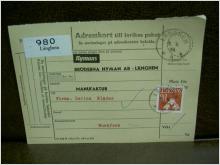 Paketavi med stämplade frimärken - 1964 - Länghem till Munkfors 1