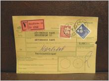 Frimärke  på adresskort - stämplat 1965 - Stockholm 16 - Karlstad
