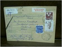 Bräckligt + Paketavi med stämplade frimärken - 1965 - Lund 2 till Karlstad