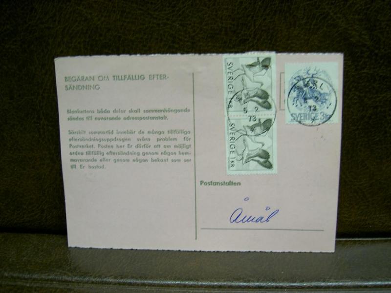 Paketavi med stämplade frimärken - 1973 - Åmål